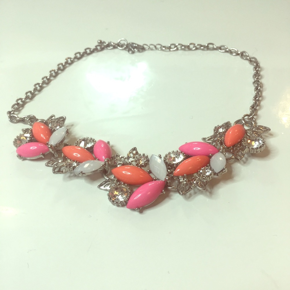 Pink and Orange Statement Necklace from Maurices